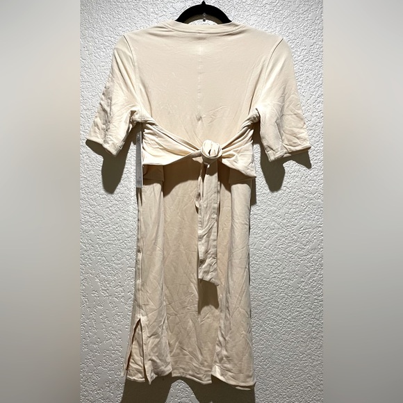 NWT Lululemon Cotton Wrap Front T-Shirt Dress Prosecco Size 4 - Picture 8 of 10